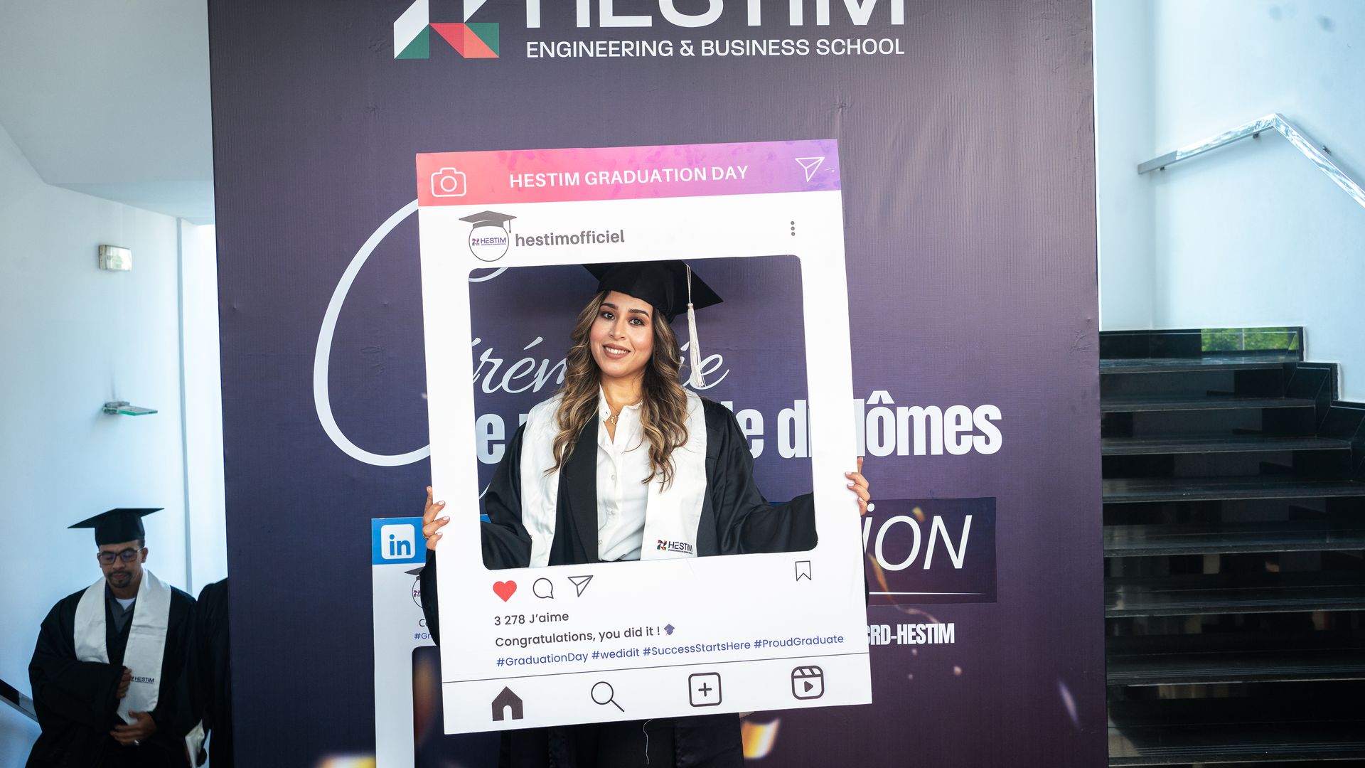 Diplômée HESTIM lors de la cérémonie de remise des diplômes